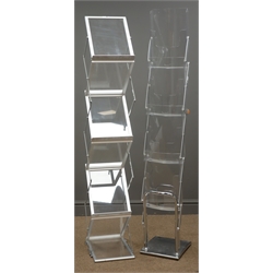  Aluminium framed concertina folding A4 brochure stand, (H150cm),  with carry bag and similar Zig Zag folding A4 brochure stand.  