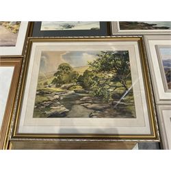 Collection of oil paintings and watercolours, various artists including Harry Emmett, JF Allen, VG Mitchell, B Sherne, Leslie Kersley, etc (12)