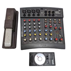 Spirit Folio Notepad mixer, together with a Roland pedal and a Suntech metronome tuner