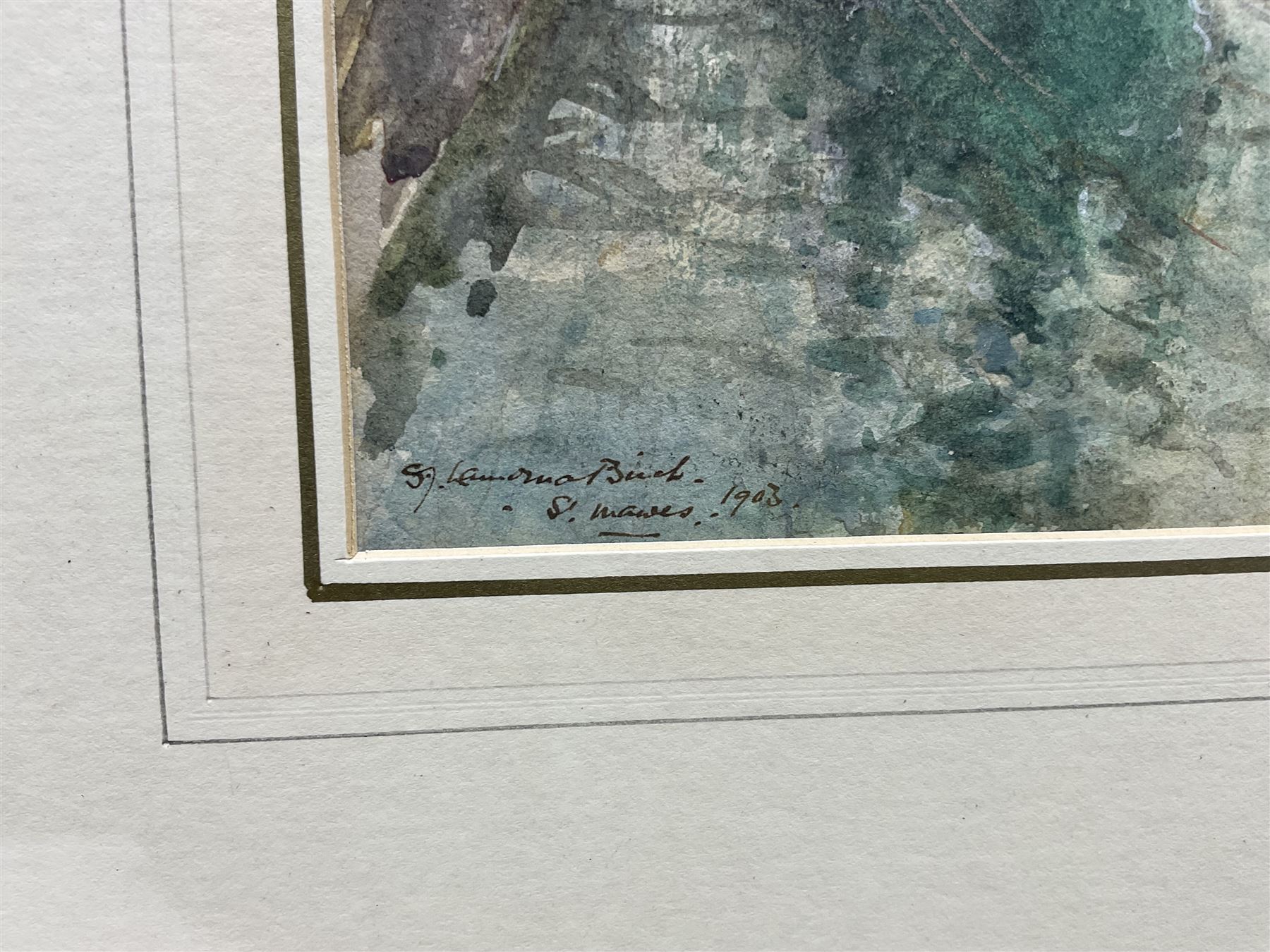 Samuel John 'Lamorna' Birch (Newlyn School 1869-1955): 'St Mawes' - Cornwall, watercolour signed titled and dated 1903, 21cm x 13cm