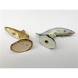 Two Beswick models of fish, Trout 1032 and Atlantic Salmon 1233, each with printed and impressed marks to base, largest H7.5cm. 