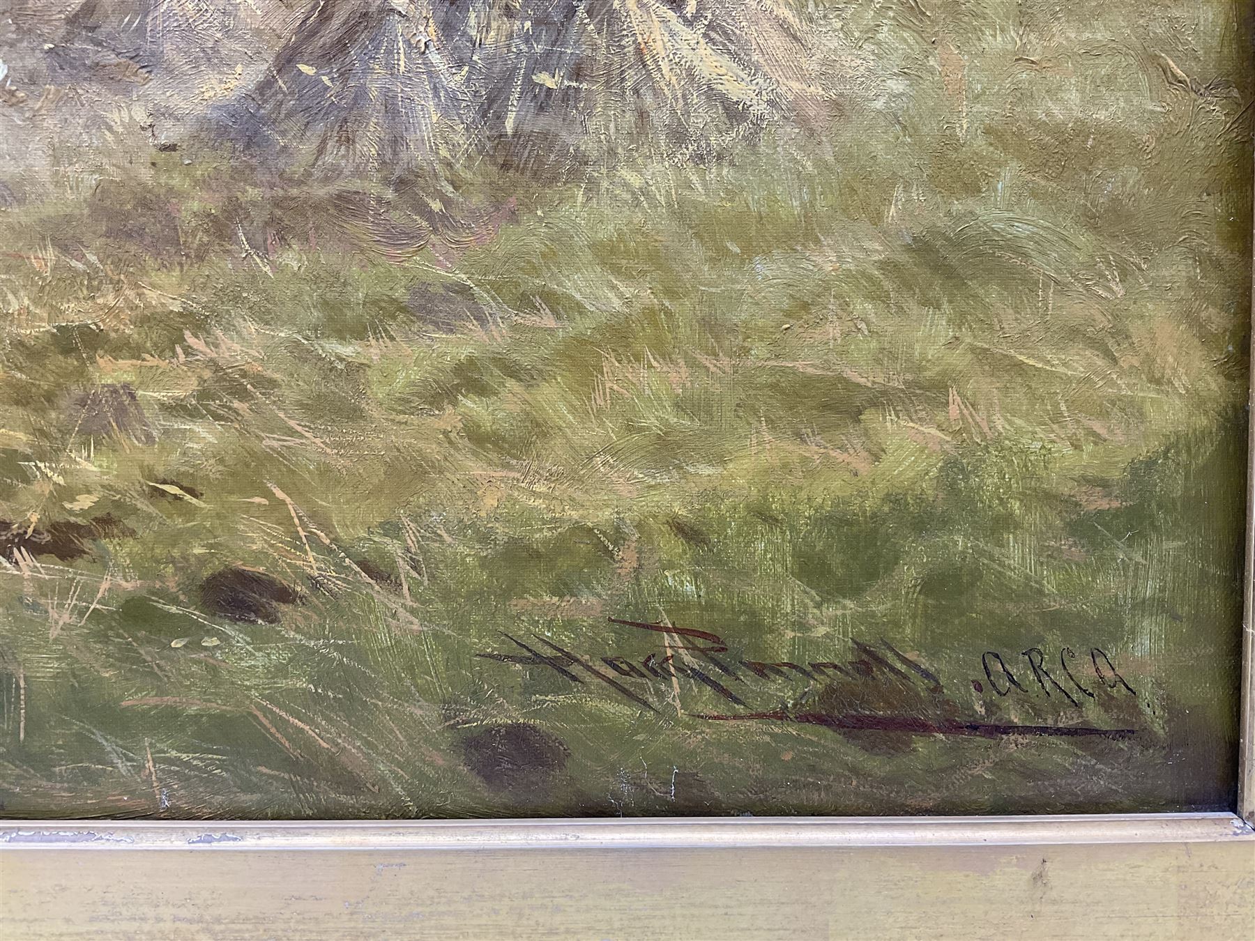 Harry Pennell (British 1879-1934): 'Cornfield near Hastings', oil on canvas signed, titled on the slip, further inscribed verso 60cm x 101cm 