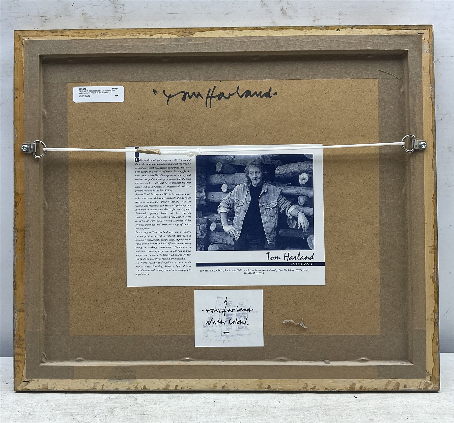 Tom Harland (Yorkshire 1945-2012): 'October Afternoon on the Humber Foreshore' and 'Up-river with the Tide', two watercolours signed, titled on mount 17cm x 24cm (2)