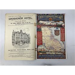 18th century Ogilby type route map entitled 'A Survey of the Road from London to Flamborough Head Yorkshire' being Plate XVI the section from Stilton to Flamborough Head including Hull, Beverley etc 33 x 37cm, unframed and folded; hand-coloured 19th century vignette entitled 'The Wilberforce Monument and St. John's Church Hull', Hogarth frame; The Port of Hull 1908 Transit Annual; and another copy of The Transit Journal July 15th 1909 (4)