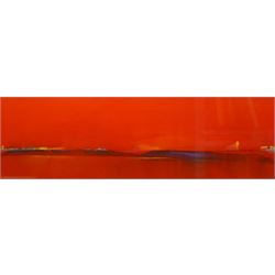 Gillian Ross Kelsey (British 1935-2025): 'Red Glow', acrylic glaze on paper signed and tit...