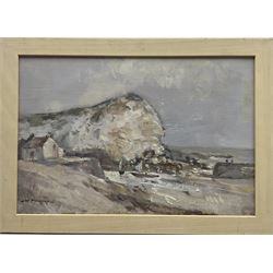 William B Dealtry (British 1915-2007): 'Staithes', oil on board signed 29cm x 44cm