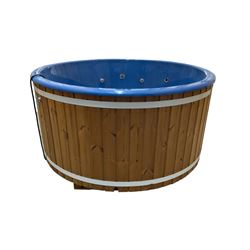 Deluxe - fibreglass circular hot tub with cover, electric heater - unused - THIS LOT IS TO BE COLLECTED BY APPOINTMENT FROM DUGGLEBY STORAGE, GREAT HILL, EASTFIELD, SCARBOROUGH, YO11 3TX