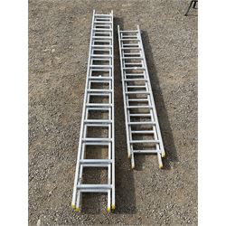 Pair of extendable ladders  (8m and 5.8m), reach (2)  - THIS LOT IS TO BE COLLECTED BY APPOINTMENT FROM DUGGLEBY STORAGE, GREAT HILL, EASTFIELD, SCARBOROUGH, YO11 3TX