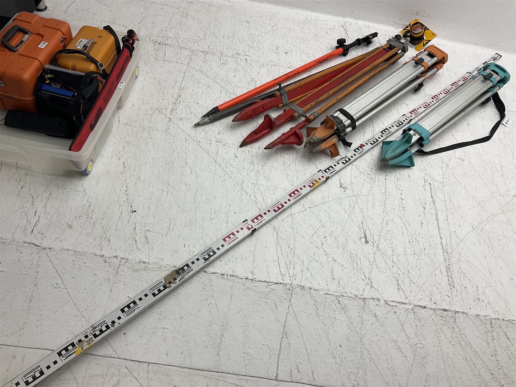 Land Surveying equipment - Nikon AX-2s Automatic Level 360 degrees, serial no.810890; in carrying case with instructions; Nikon Electronic Distancemaster Prism; in carrying case; Imax B6AC Dual Power Professional Balance Charger/Discharger; in carrying bag; Omni Zero 