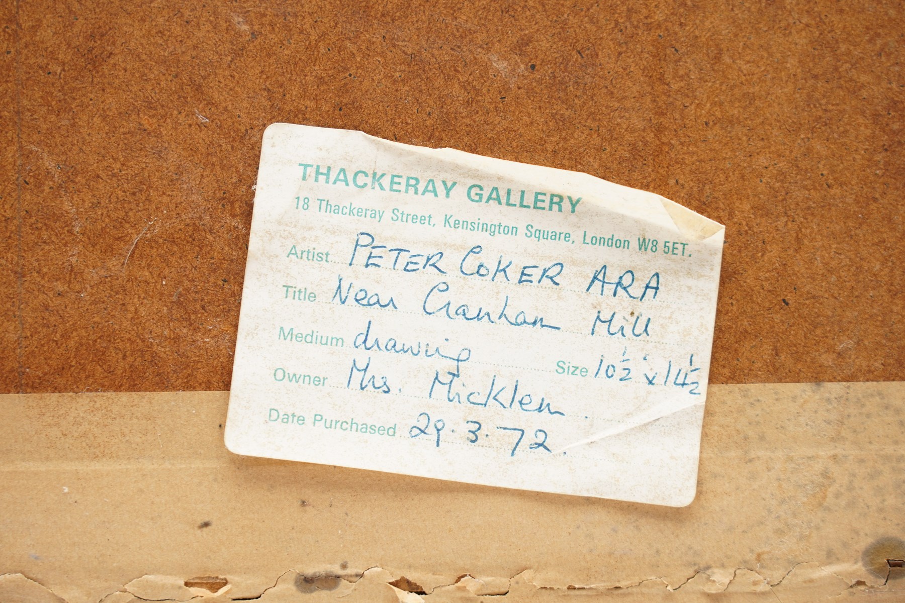 Peter Godfrey Coker RA (British 1926-2004): 'Near Cranham Hill' - Gloucestershire, graphite pencil drawing signed, titled on Thackeray Gallery label verso 26.5cm x 37cm