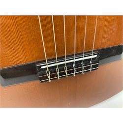 Harmony Model H6360 acoustic guitar in mahogany with spruce top, L103cm overall; and 1970s B&M (Barnes & Mullins) Concert Grande acoustic guitar, L101.5cm overall; each in hard carrying case (2)