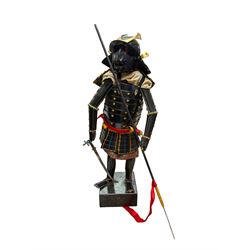 Model of a Samuri suit of armour, H54cm
