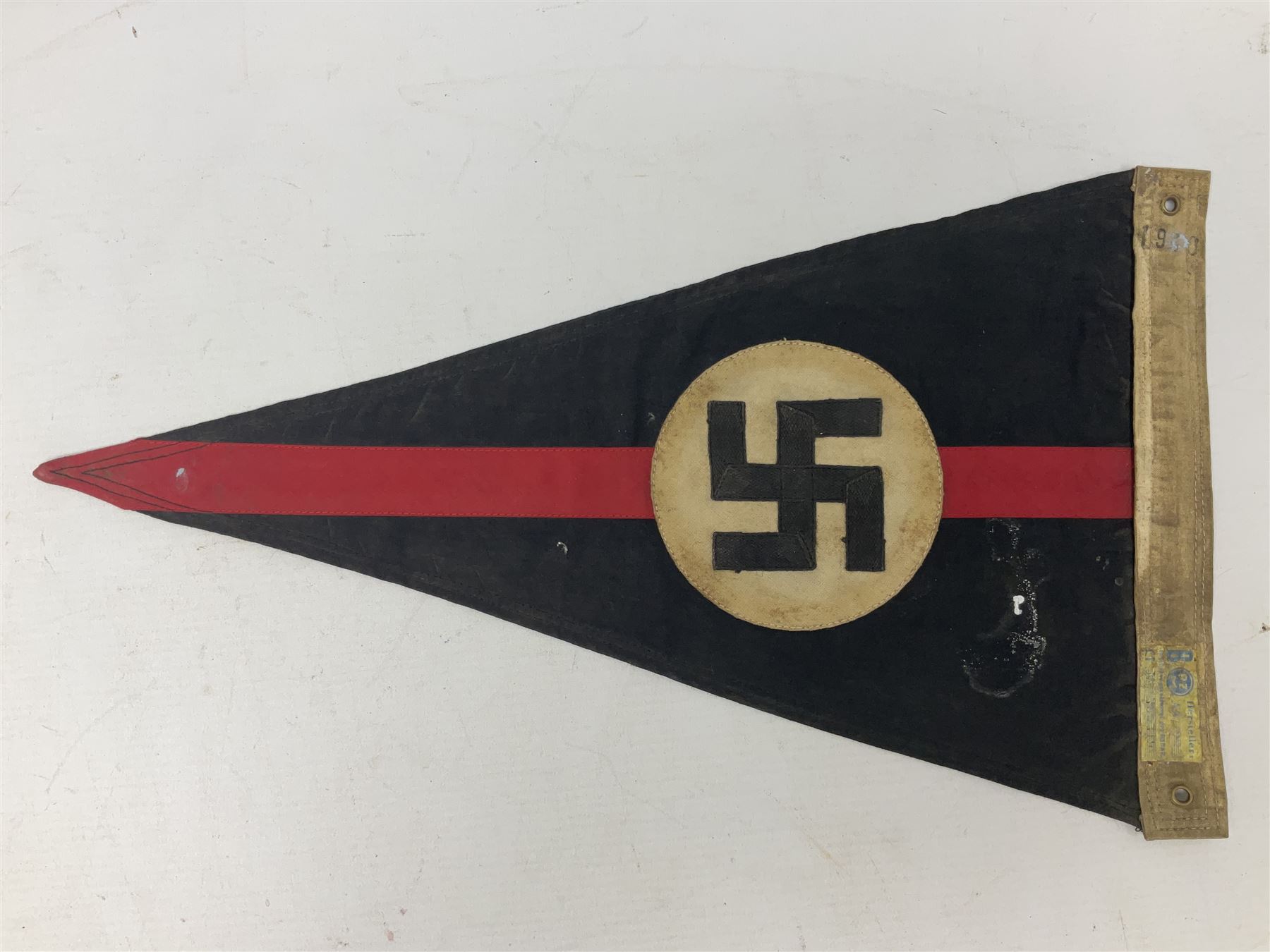 Replica WW2 German SA/NSKK pennant in black, red and white L42cm