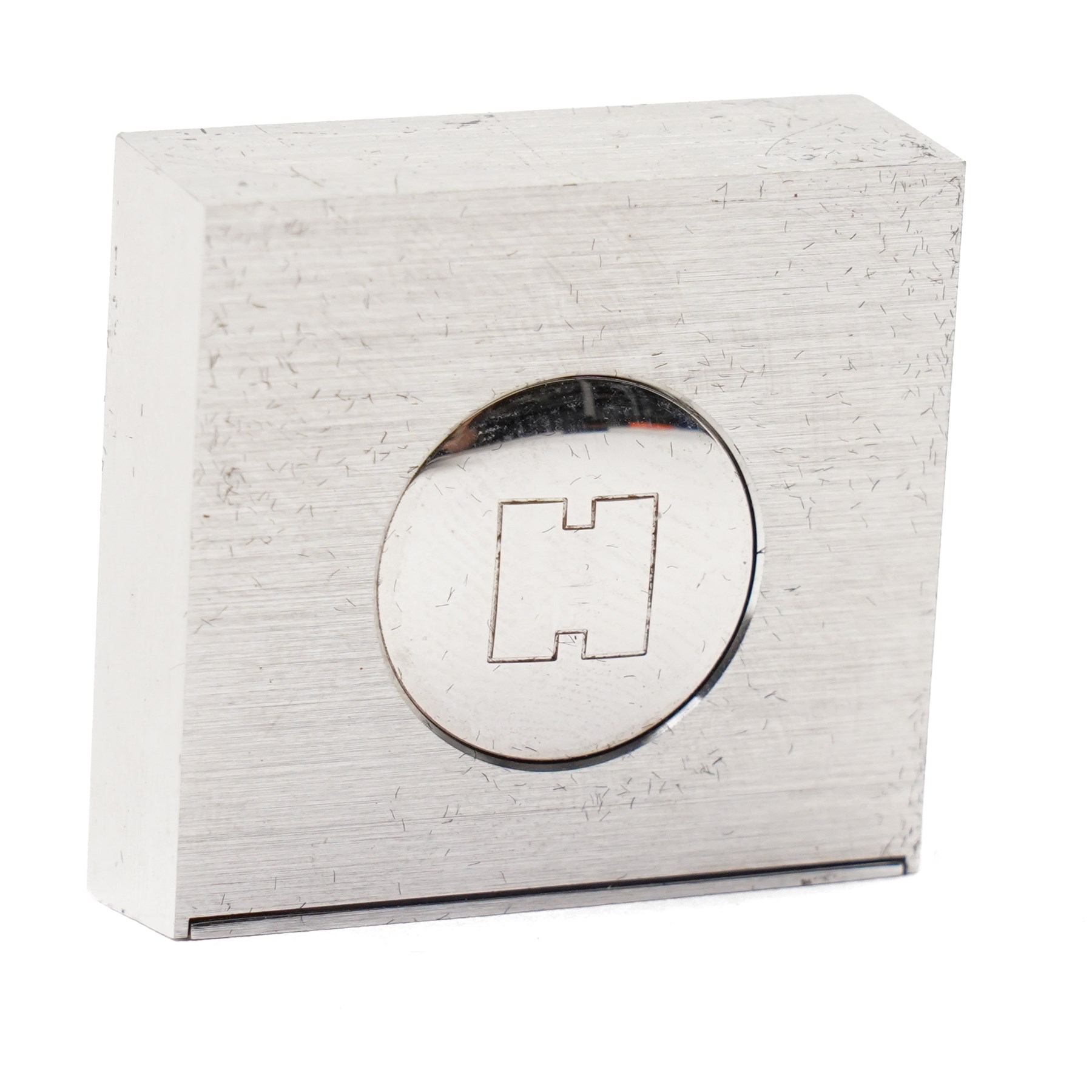 Hermès - ‘The Smile’ photo and menu holder, brushed and polished metal with H motif, in original box