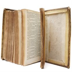 17th century Greek Old Testament - Vetvs Testamentvm Græcvm ex Versione Septuaginta Interpretum, juxta exemplar Vaticanum, Amsterdam, Ex Officinâ Viduæ Joannis à Someren, Henrici & Viduæ Theodori Boom, 1683, 8vo, Greek text throughout (Ἡ Παλαιὰ Διαθήκη κατὰ τοὺς Ἑβδομήκοντα), title printed in red and black with woodcut vignette, contemporary blind-panelled vellum, spine with raised bands