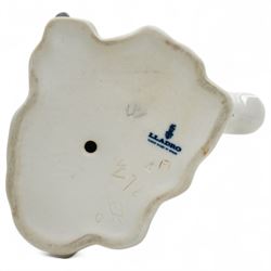 Four Lladro figures, including two golfers and two girls feeding geese and chickens, tallest H33cm (4)
