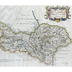 Robert Morden (British c.1650-1703): 'The North Riding of Yorkshire', engraved map with hand-colouring 36cm x 42cm