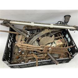 Quantity of animal traps including, gin traps, eel spears, Young's sparrow trap etc, Auctioneer's Note: These traps are sold as artefacts for ornamental purposes only as the use of some of them may be illegal