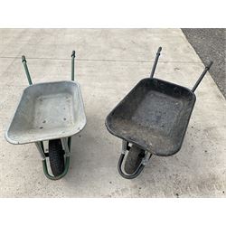 Two metal garden wheelbarrows - THIS LOT IS TO BE COLLECTED BY APPOINTMENT FROM DUGGLEBY STORAGE, GREAT HILL, EASTFIELD, SCARBOROUGH, YO11 3TX