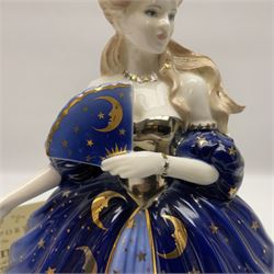 Coalport limited edition Millennium Ball figure, Moon, no 727/2500, boxed with certificate