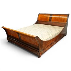 And So To Bed - super king size 'Palais' sleigh bed, with curved headboard and footboard, ...