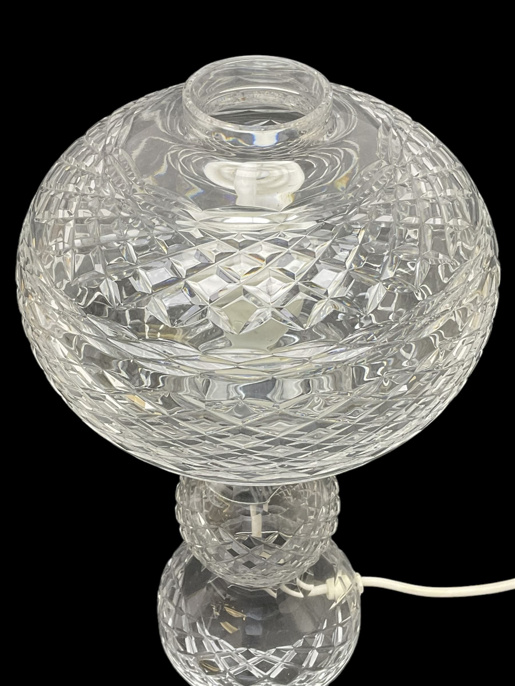Tyrone Crystal Slieve Donard table lamp and shade, H40cm