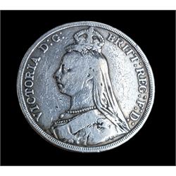Queen Victoria 1887 silver crown 