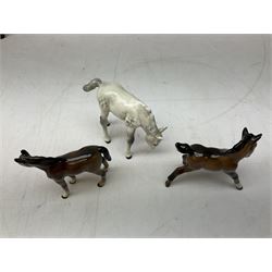 Thirteen Beswick horse figures, to include Shetland Pony no. 1648, bay mare 1812, large bay foal no. f947, Shetland foal no. 1034 etc, all with printed or impressed mark beneath   