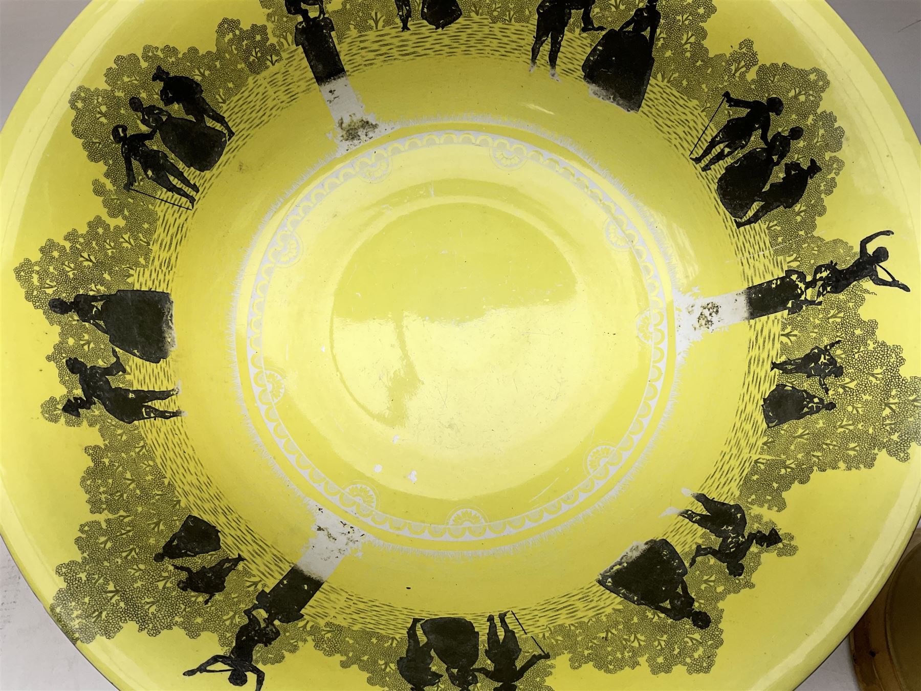 Grimwades Byzanta ware bowl in the Watteau pattern, D41.5cm, together with Sylvac vase, Bell's Whisky decanter, Denby stoneware teapot etc