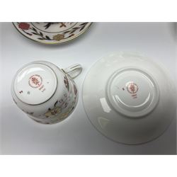 Royal Crown Derby Asian Rose pattern, tea set for four, comprising teacups, saucers and dessert plates (12)