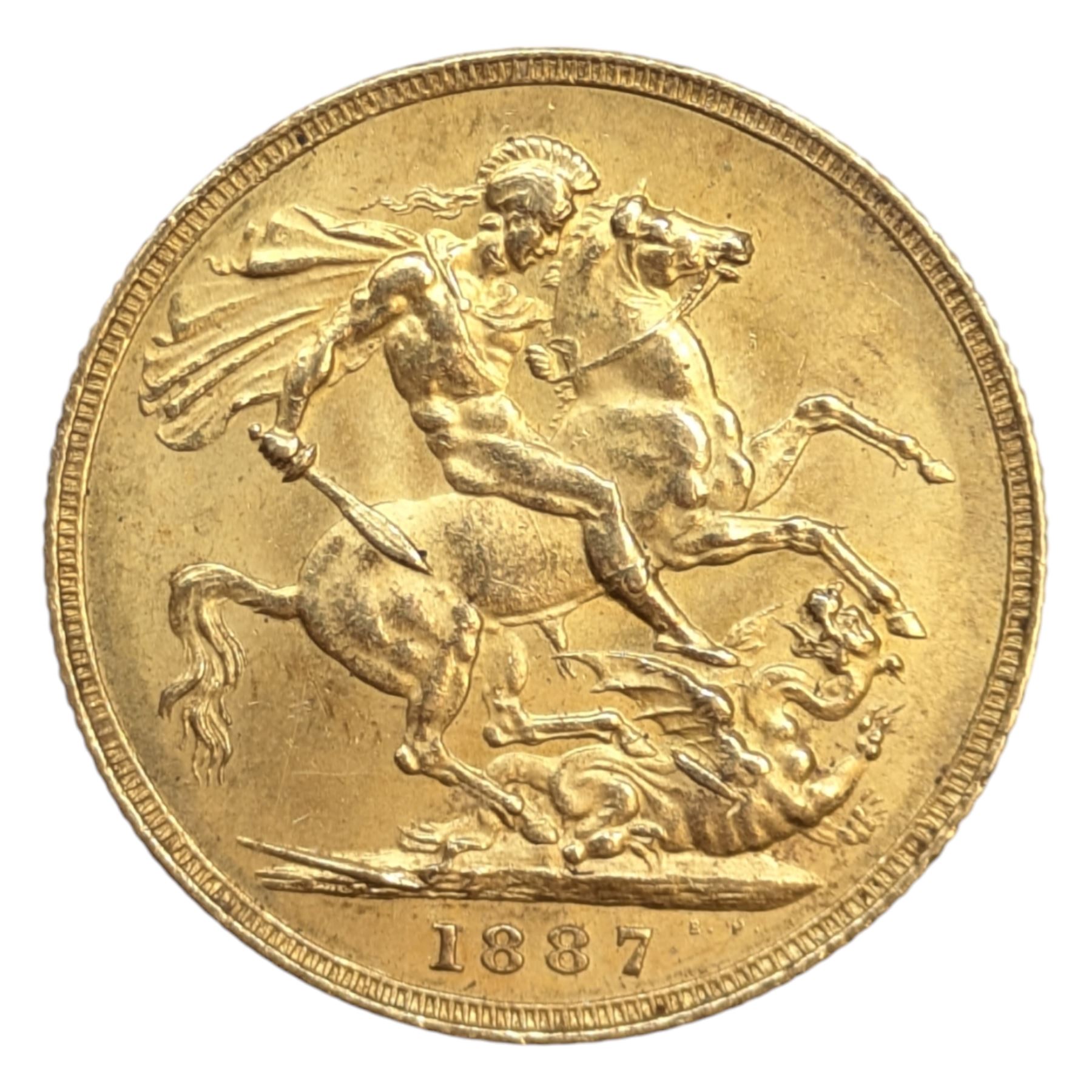 Queen Victoria 1887 gold full sovereign coin