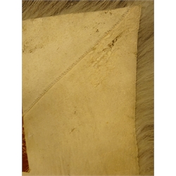  Rectangular goat skin rug, 165cm x 75cm  