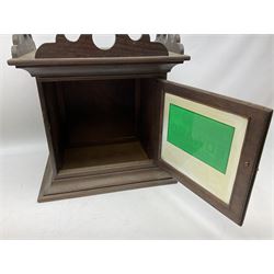 King Edward cigars countertop display advertising cabinet, with 'King Edwards Cigars' upon the glass and back opening door, H45cm, L42cm