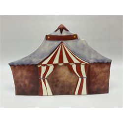 Hummel Clowning Around set, comprising Circus Tent and five Hummel clown figures, tent H17.5cm