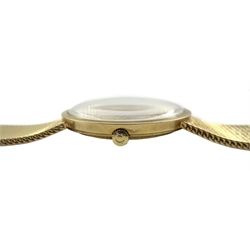 Omega De Ville gentleman's 9ct gold bracelet wristwatch, London 1973, No.35268008, boxed with papers