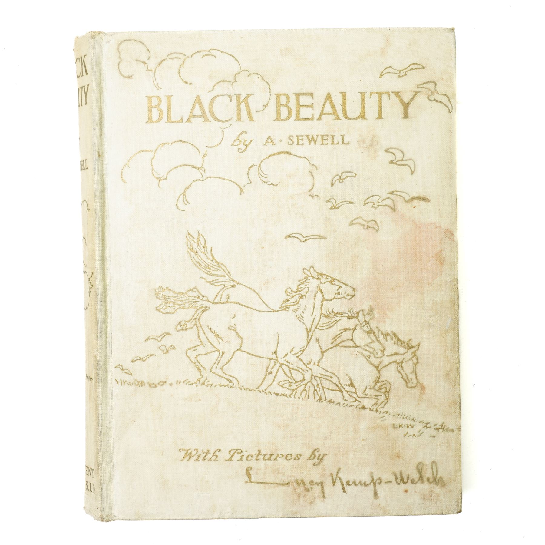 Sewell, Anna - 'Black Beauty' with tipped in coloured plates by Lucy Kemp-Welch, limited edition 224 of 600, signed by Lucy Kemp-Welch, green and gilt boards, published London 1915 by J.M. Dent & Sons Ltd and another copy of the work, unsigned (2)