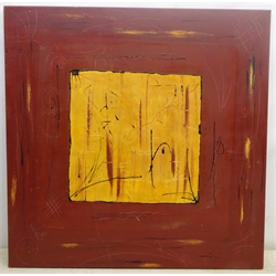 Gerard Schleich (Belgian Contemporary): Abstract, oil on cavas signed, titled in French and dated 2007 verso 80cm x 80cm