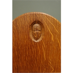  'Acornman' small oak bookcase by Alan Grainger of Brandsby, H71cm, W28cm, D14cm  