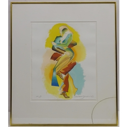  Allen Jones (British 1937-): Dancing Couple, artist's proof  coloured lithograph signed numbered AP 19/20 and dated '83 in pencil 30cm x 25cm  