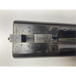 SHOTGUN CERTIFICATE REQUIRED - Late 19th century R. Robinson of Hull 12-bore side-by-side double barrel hammer shotgun; with 76cm(30