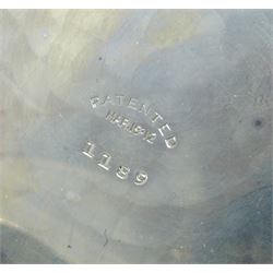 Early 20th century keyless lever, 15 jewels 8 days goliath pocket watch by Waltham Watch Co. No. 16630451, white enamel dial with Arabic numerals, case stamped 'Patented Mar 19'12' and numbered 1189 