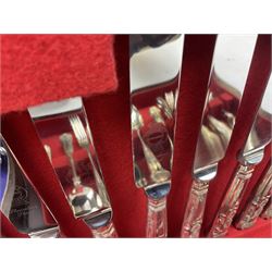 Dahlia Cabinet cutlery box with part canteen of cutlery to include Viners, and another canteen of Sheffield silver-plate cutlery for six