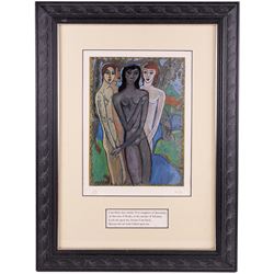 Edward Harris Wolfe (South African 1897-1982): 'Song of Songs', set of twelve limited edition lithographs on silvered paper each signed and numbered 228/250 in pencil, 36cm x 26cm, in matching frames (12)