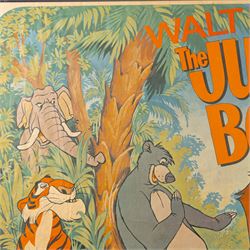 Original 1970s Walt Disney Jungle Book film poster, framed, H66cm, W98cm