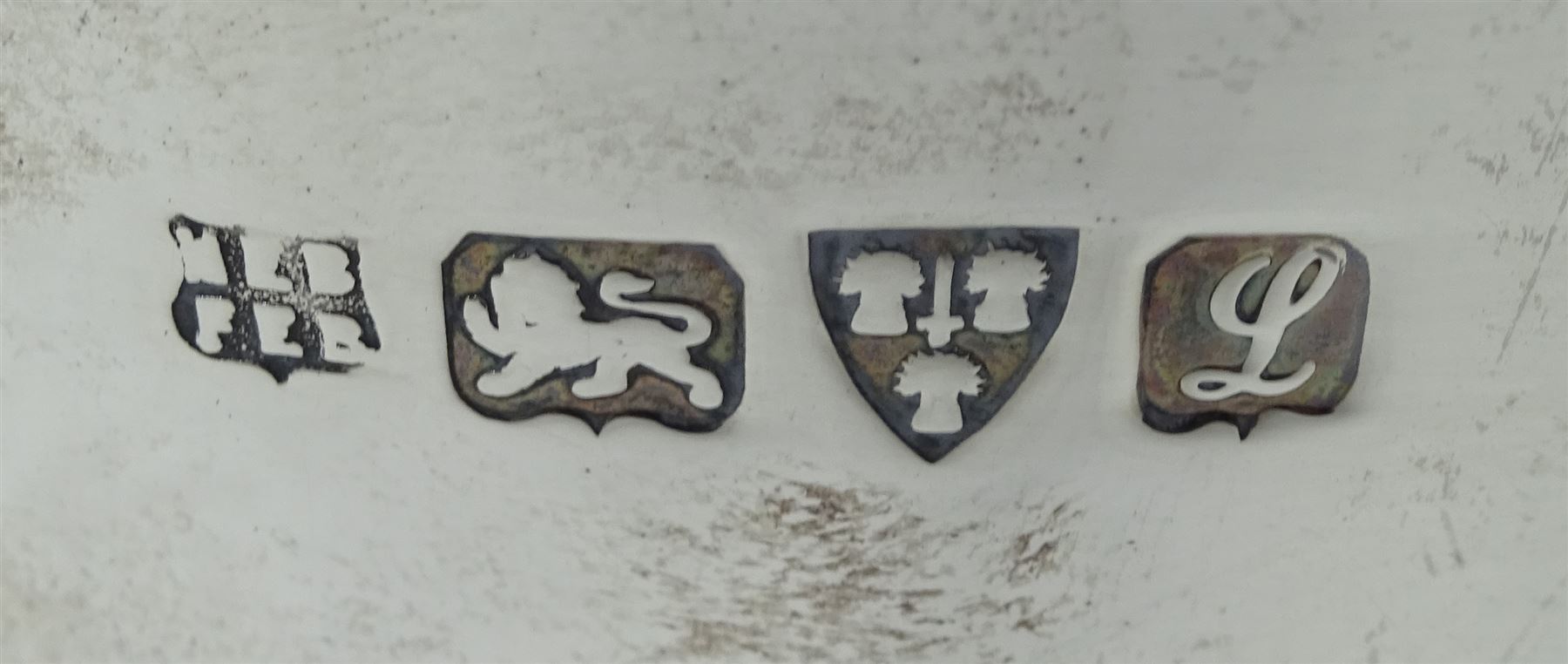 Silver bachelors three piece tea service by Barker Brothers (Herbert Edward Barker & Frank Ernest Barker), Chester 1911, approx 17oz