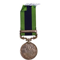 George V India General Service Medal IGSM with Afghanistan N.W.F. 1919 clasp, awarded to 1549 Sepoy Hazrat Shah, 1-107 PNRS 
