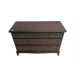 Stag Minstrel - mahogany three drawer chest