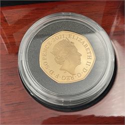 The Royal Mint United Kingdom 2021 'Charles Babbage' gold proof fifty pence coin, cased with certificate