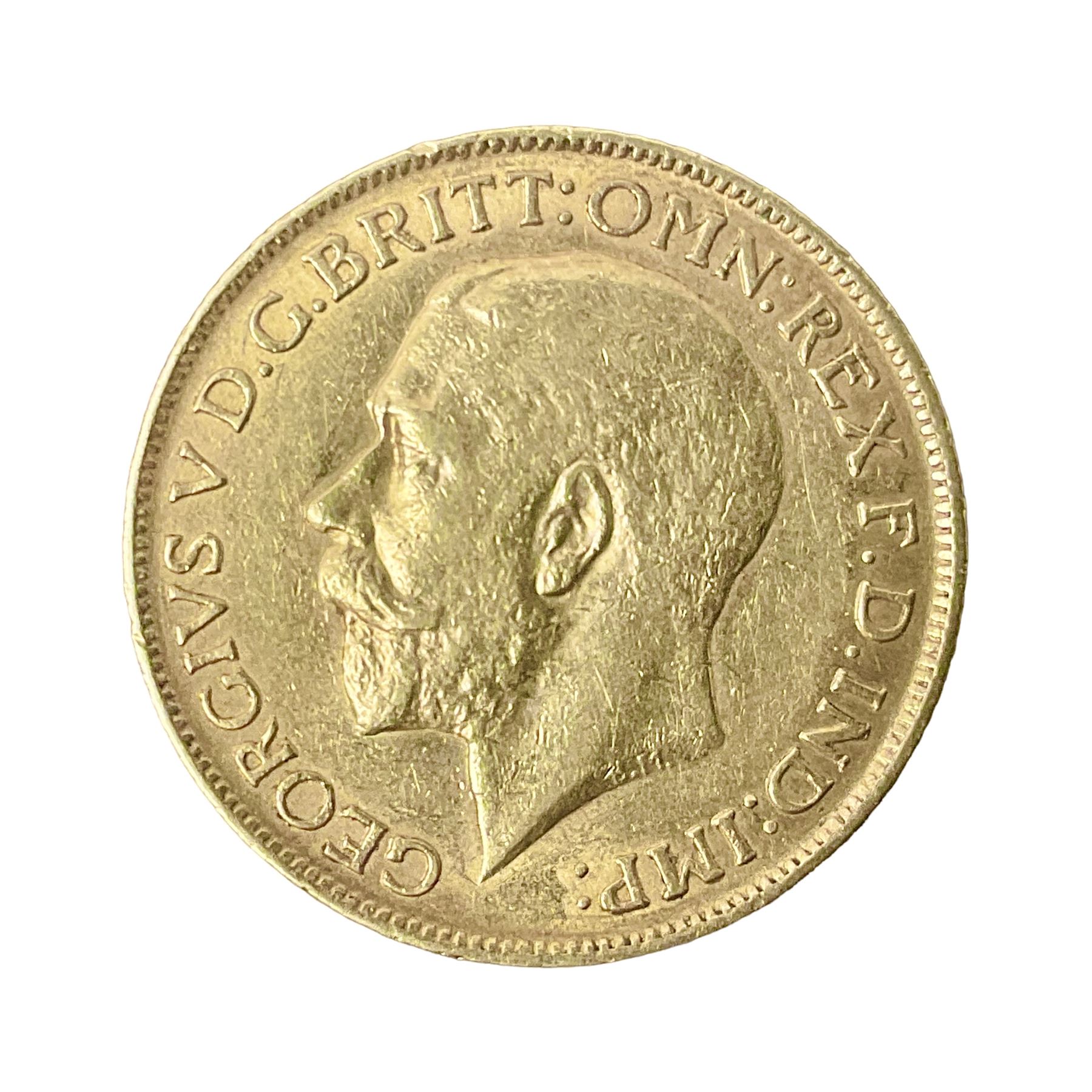 King George V 1911 gold full sovereign coin