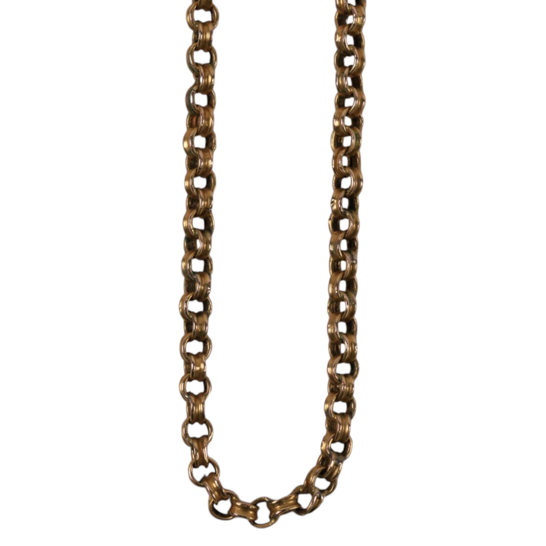 9ct gold rolo link chain, stamped 9c